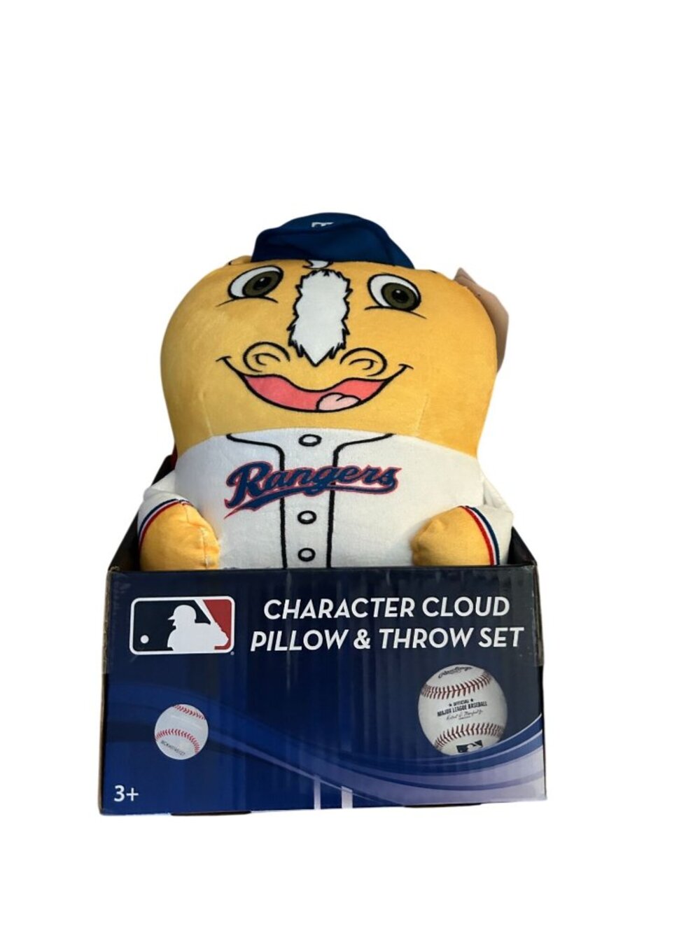 NEW MLB Texas Rangers Character Cloud Pillow And Throw Set